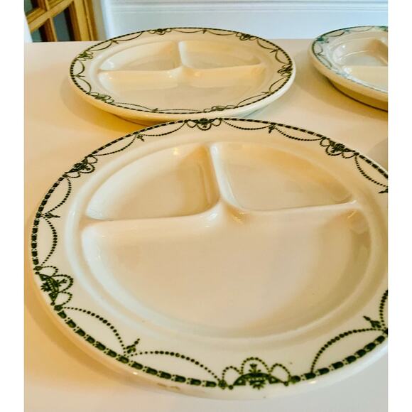 Set of 4 Warwick China Adam Pattern Divided Plate 9 1/2" - Picture 2 of 4